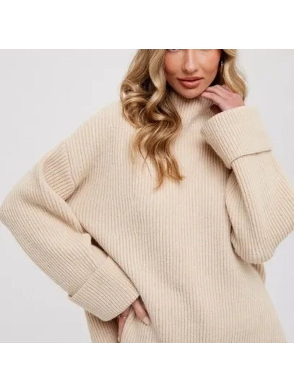 LAST ONE!!! Funnel Neck Oversized Pullover
